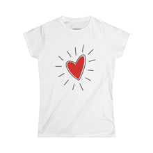 Love Spark Women's Softstyle Tee, Cute Heart Shirt, Valentine's Gift, Casual Wear, Heart T-Shirt, Everyday Comfort