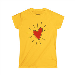 Love Spark Women's Softstyle Tee, Cute Heart Shirt, Valentine's Gift, Casual Wear, Heart T-Shirt, Everyday Comfort