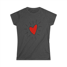 Love Spark Women's Softstyle Tee, Cute Heart Shirt, Valentine's Gift, Casual Wear, Heart T-Shirt, Everyday Comfort