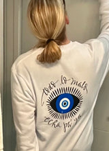 WHITE EVIL🧿EYE SWEATSHIRT