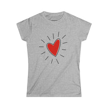 Love Spark Women's Softstyle Tee, Cute Heart Shirt, Valentine's Gift, Casual Wear, Heart T-Shirt, Everyday Comfort