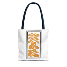 Botanical Leaf Tote Bag — Minimalist Orange Plant Print
