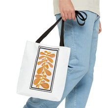 Botanical Leaf Tote Bag — Minimalist Orange Plant Print