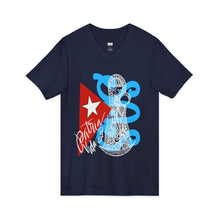 Cuba Pride V-Neck Tee – Red Star & Blue Wave Cuban Flag Design