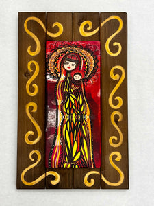 Virgencita on Canvas  & Wood