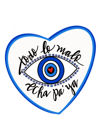 HEART Evil Eye Sticker