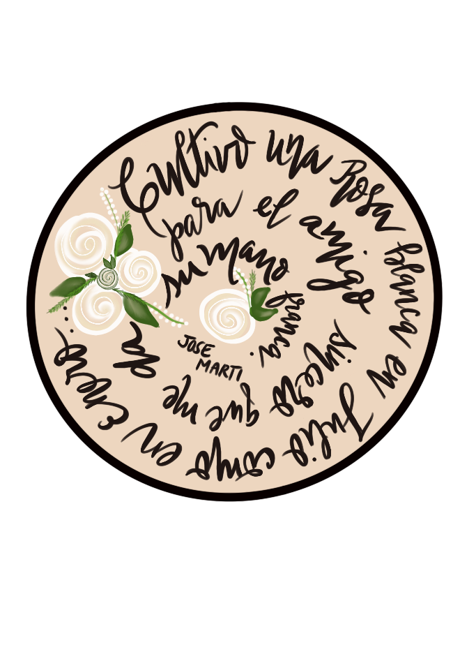Cultivo una Rosa Blanca...Sticker (Jose Martí)